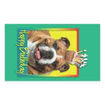 Birthday Cupcake - Bulldog - Dark