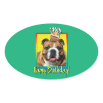 Birthday Cupcake - Bulldog - Dark