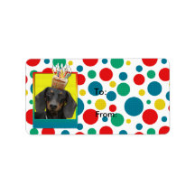 Birthday Cupcake - Dachshund - Winston Labels