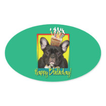 Birthday Cupcake - French Bulldog - Teal