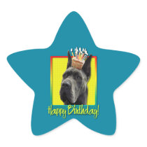 Birthday Cupcake - Great Dane - Grey Sticker