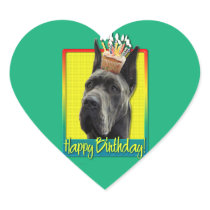 Birthday Cupcake - Great Dane - Grey Stickers