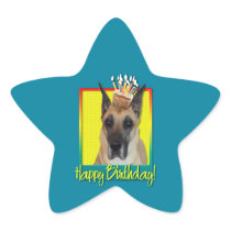 Birthday Cupcake - Great Dane Star Stickers
