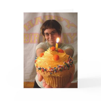 Birthday Cupcake Greeting Cards by patenaudephotography