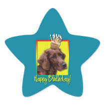 Birthday Cupcake - Irish Setter Sticker