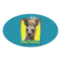 Birthday Cupcake - Kangaroo Stickers
