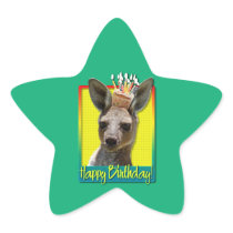 Birthday Cupcake - Kangaroo Star Stickers