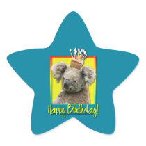 Birthday Cupcake - Koala Star Stickers