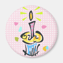 Birthday Cupcake Party Favour Magnet