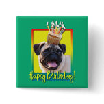 Birthday Cupcake - Pug Pin