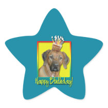 Birthday Cupcake - Rhodesian Ridgeback Sticker