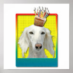 Birthday Cupcake - Saluki Posters