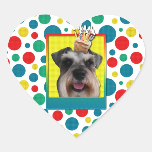 Birthday Cupcake - Schnauzer Stickers