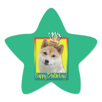 Birthday Cupcake - Shiba Inu Sticker