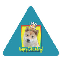 Birthday Cupcake - Shiba Inu Stickers