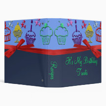 Birthday Cupcake Treat Surprise Recipe 3 Ring Binder