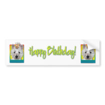 Birthday Cupcake - Westie - Tank Bumper Sticker