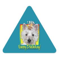 Birthday Cupcake - Westie - Tank Stickers