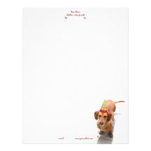 Birthday Dachshund Letterhead