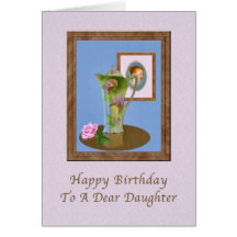 Birthday, Daughter, Still Life with Pitcher and Ro Greeting Card