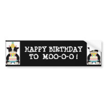 birthday day cow bumper sticker