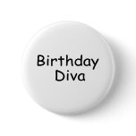 Birthday Diva buttons