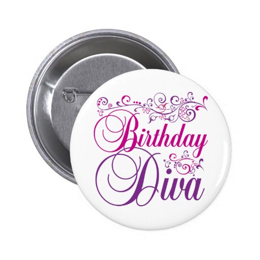 Birthday Diva Button