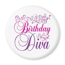 Birthday Diva Magnets