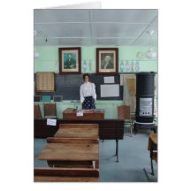 Birthday for Teacher, One Room School Cards