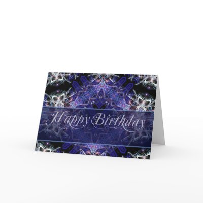 Birthday Fractal Art Card by webgrrl