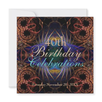 Birthday Fractal Celebrations Invitation by Paperstation
