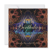 Birthday Fractal Celebrations Invitation
