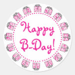 Birthday Gift Labels Round Sticker