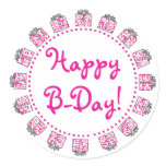Birthday Gift Labels Round Sticker