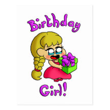 Birthday girl 1 postcards