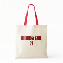 Birthday Girl 21 Canvas Bag