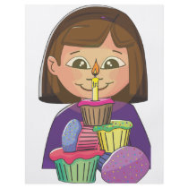Birthday girl cupcakes flyer design