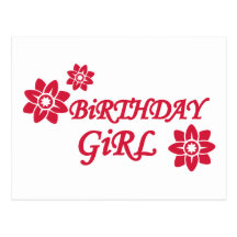 Birthday girl post cards