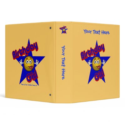 Birthday Girl Smiley Face Personalized Notebook by SmilinEyesTreasures