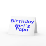 Birthday Girl's Papa cards