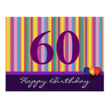 Birthday greeting Card for all ages : Colourful Post Card