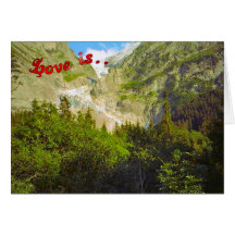 Birthday Greetings - Glacier, Grindelwald Greeting Card