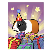 Birthday Guinea Pig (smooth hair) Post Cards