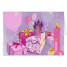 BIRTHDAY in PINKS Card