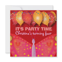Birthday Invitation: 007 Butterflies