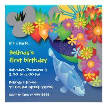 Birthday invitation : 016 Fish pond