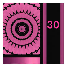 Birthday Invitation Black & Pink