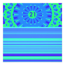 Birthday Invitation blue design
