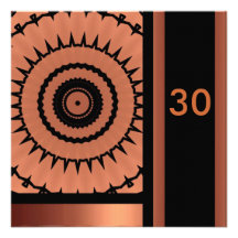 Birthday Invitation Metal Pink & Black