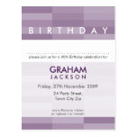 BIRTHDAY INVITE :: modern rectangular panel 4 Postcard
